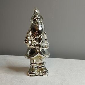 Holiday Time Silver Santa Figurine